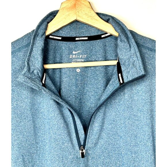 Nike Womens Shirt Dri-Fit Running 1/4 Zip Long Sleeve Pullover Teal Size Small - Picture 4 of 16
